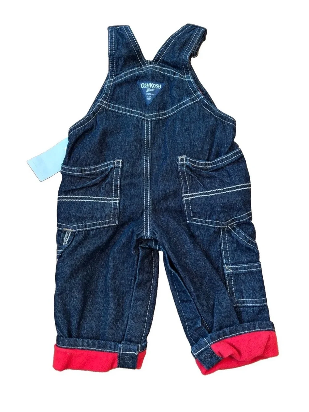 OshKosh Baby Boys Fleece Lined Overalls & Old Navy Bodysuit 6/12 M
